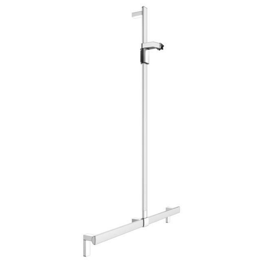 Douchegreep met douchestang 1000/1301mm zilver geeloxeerd