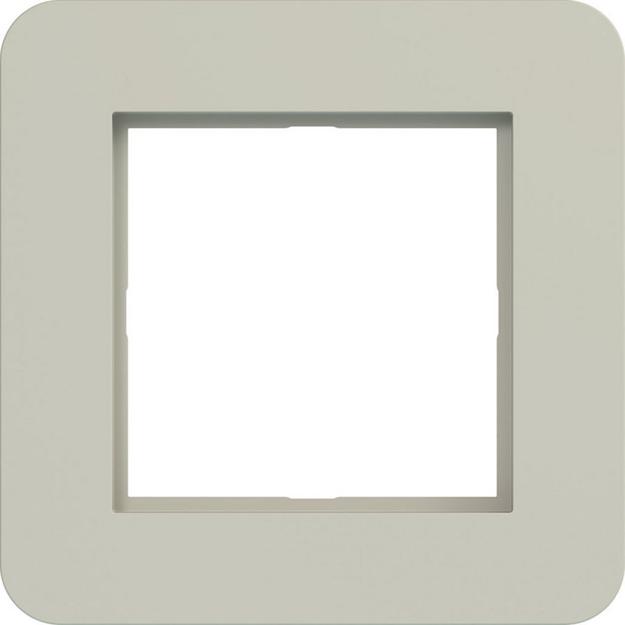 LED-afdekraam 1-voudig, C.8, pebble, mat