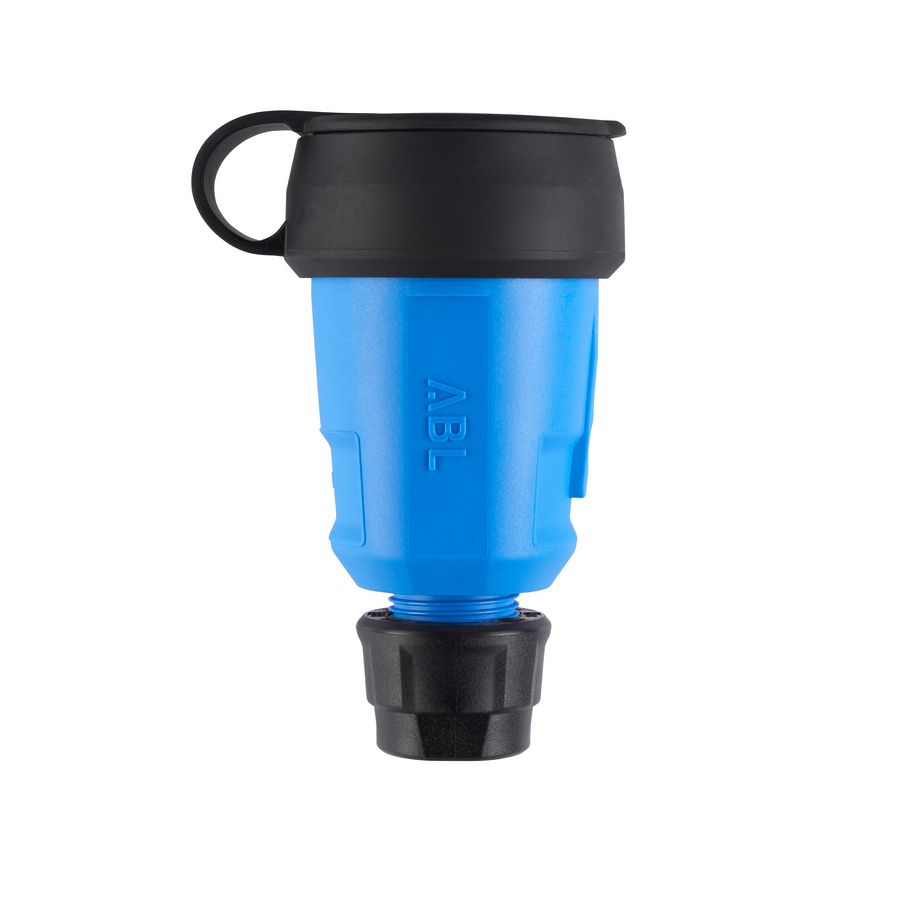 Koppelcontactstop geaard Hightech SCHUKO IP44 blauw VVE=10