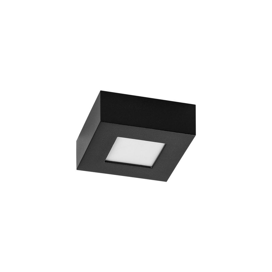 Opbouwarmatuur LED Pro-Ceiling zwart 108x108mm H=39mm max. 8W IP40 dimbaar
