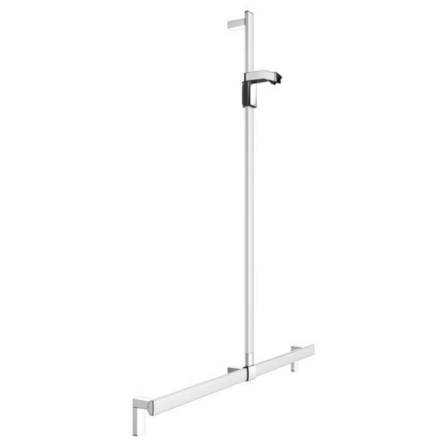 Douchegreep met douchestang 1200/1301mm zilver geeloxeerd