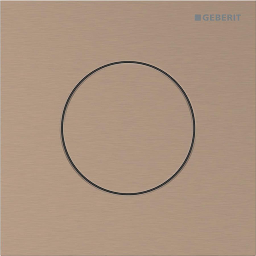 Urinoirsturing pneumatisch type 40 bedieningsplaat ROUND: roodgoud /geborsteld easy to-clean