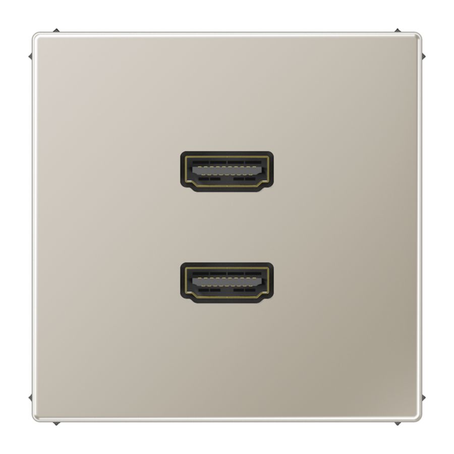 Afdekking edelstaal voor 2xHDMI LS