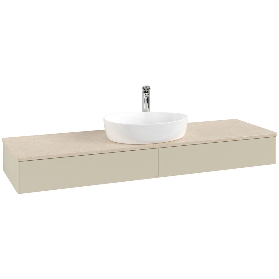 Wastafelonderkast Antao 1600x190x500mm S.Grey Matt Lacquer K14053HJ