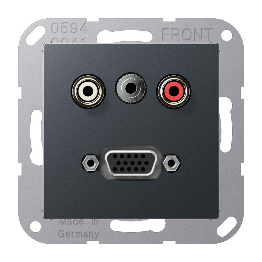 Afdekking A500 antrac. voor Audio/Jack/VGA