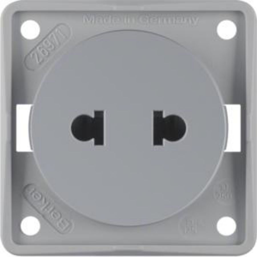 Wandcontactdoos EURO-AMERICAN STANDARD berker Integro grijs