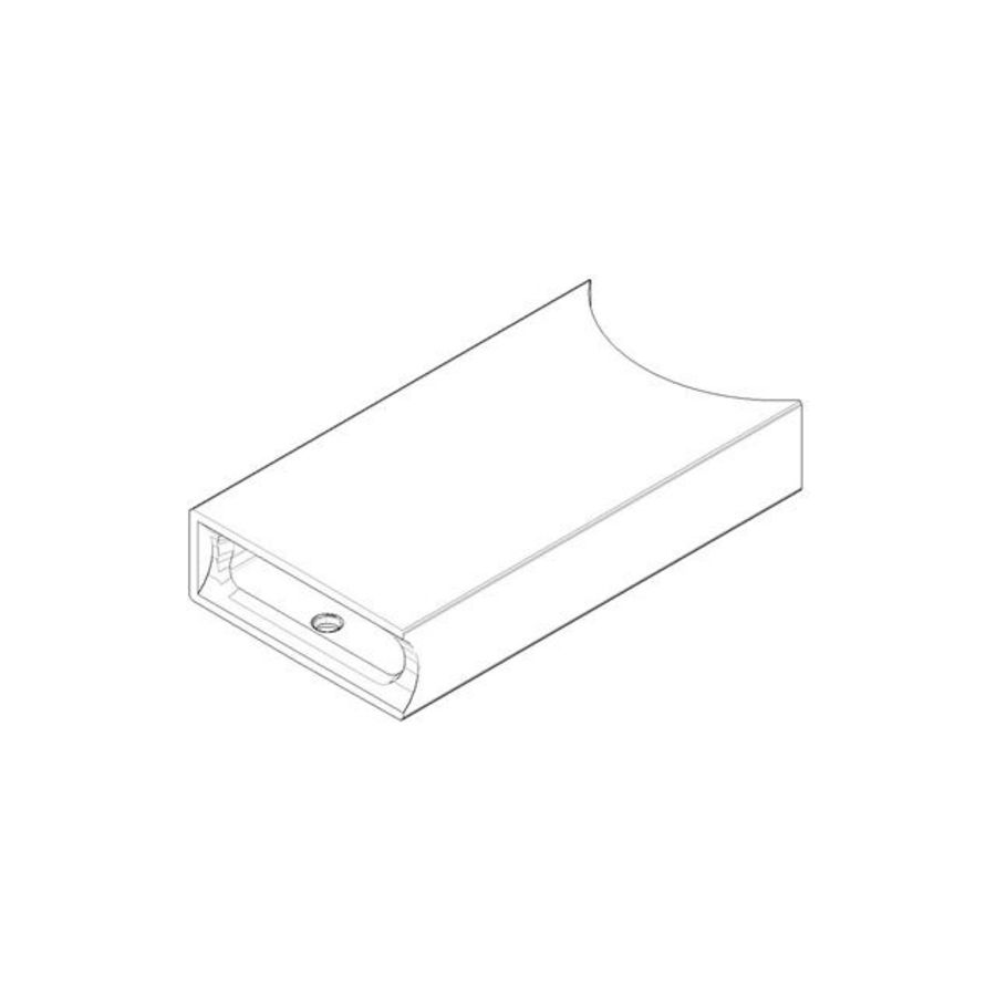 Uitloop 38x161x232mm chr