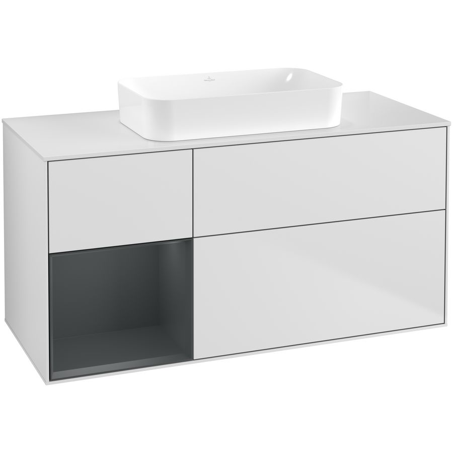 Wastafelonderkast Finion 1200x603x501mm White Matt Lacquer G701HGMT