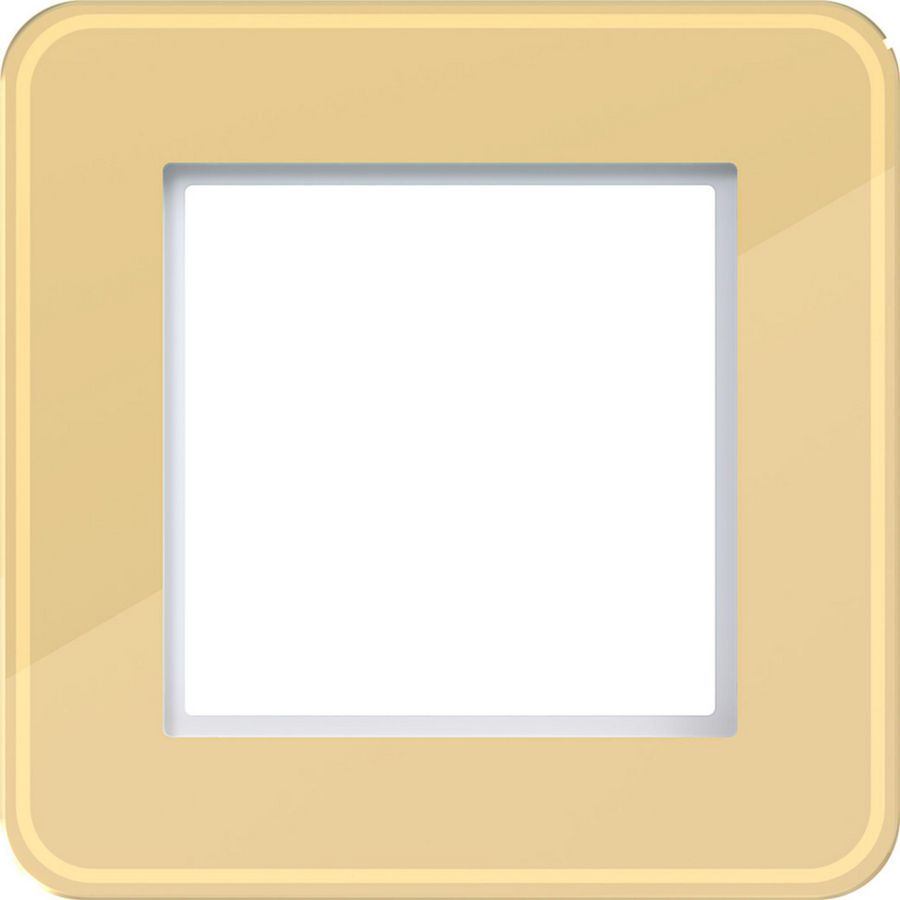 LED-afdekraam 1-voudig, C.8, gilded glass, glanzend glas