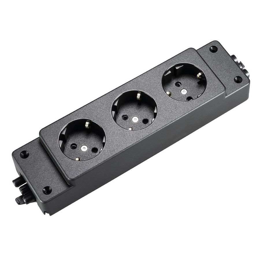 Contactdooscombinatie WITDL 1-3 zwart 99.601.0028.0 VVE=25