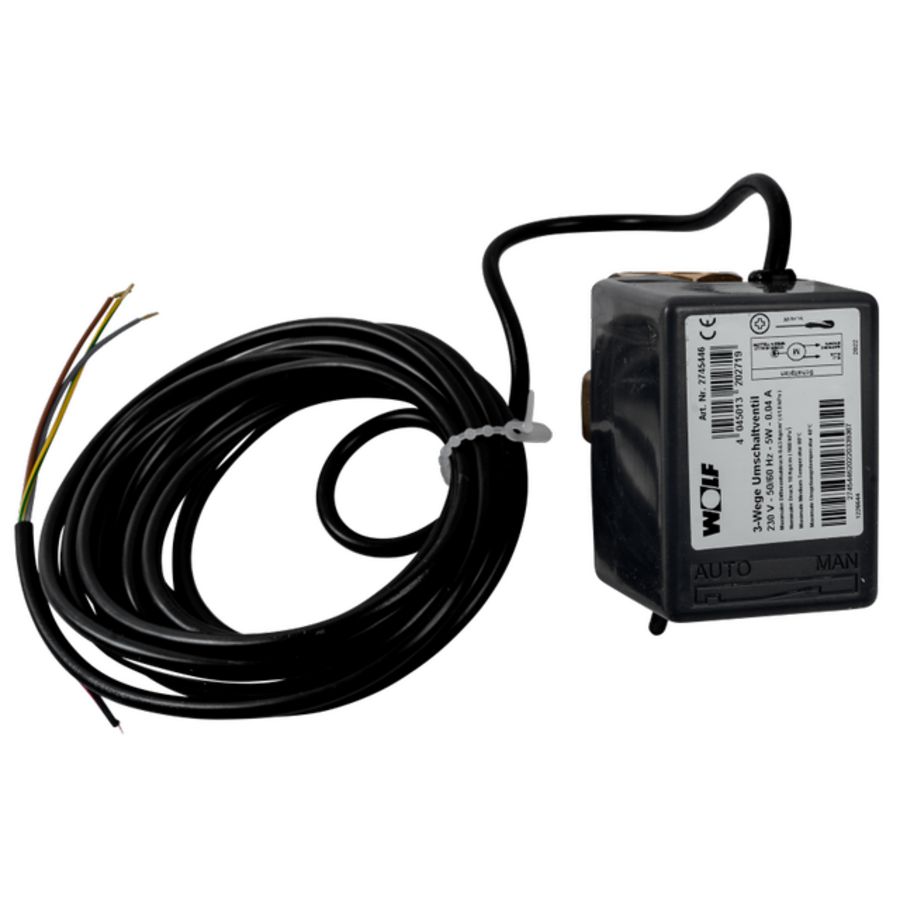 3-weg omschakelventiel verwarming/koeling 230V 1" Kvs=12