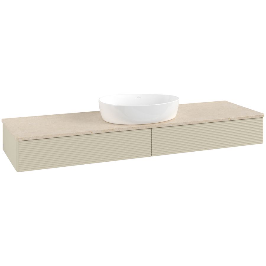 Wastafelonderkast Antao 1600x190x500mm S.Grey Matt Lacquer K14113HJ