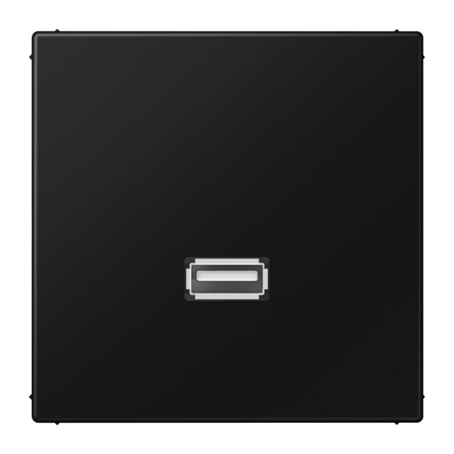 Afdekking antraciet voor 1xUSB LS