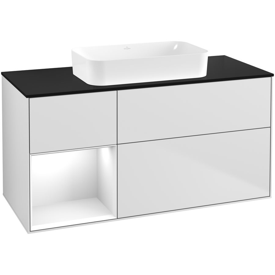 Wastafelonderkast Finion 1200x603x501mm White Matt Lacquer G702GFMT