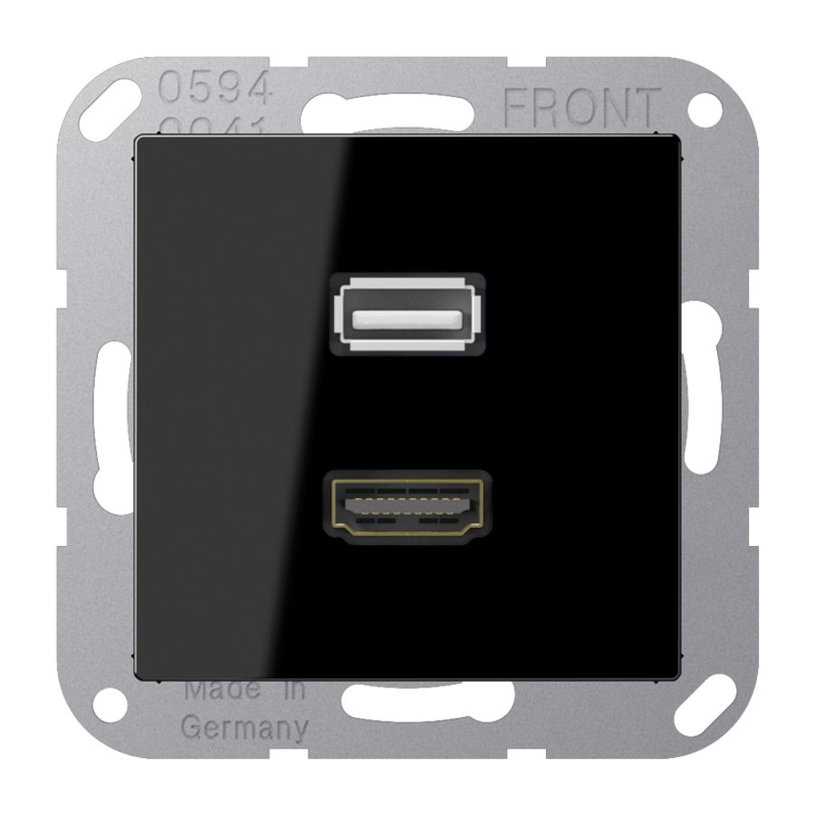 Afdekking A500 zwart voor HDMI/USB
