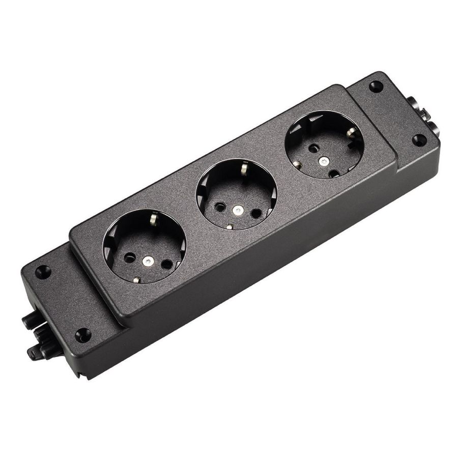 Contactdooscombinatie WITDL 1-3 zwart