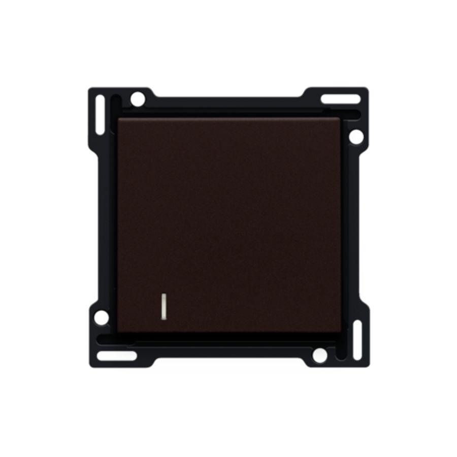 Afwerkingsset lens enkelvoudige schakelaar/knop d.brown