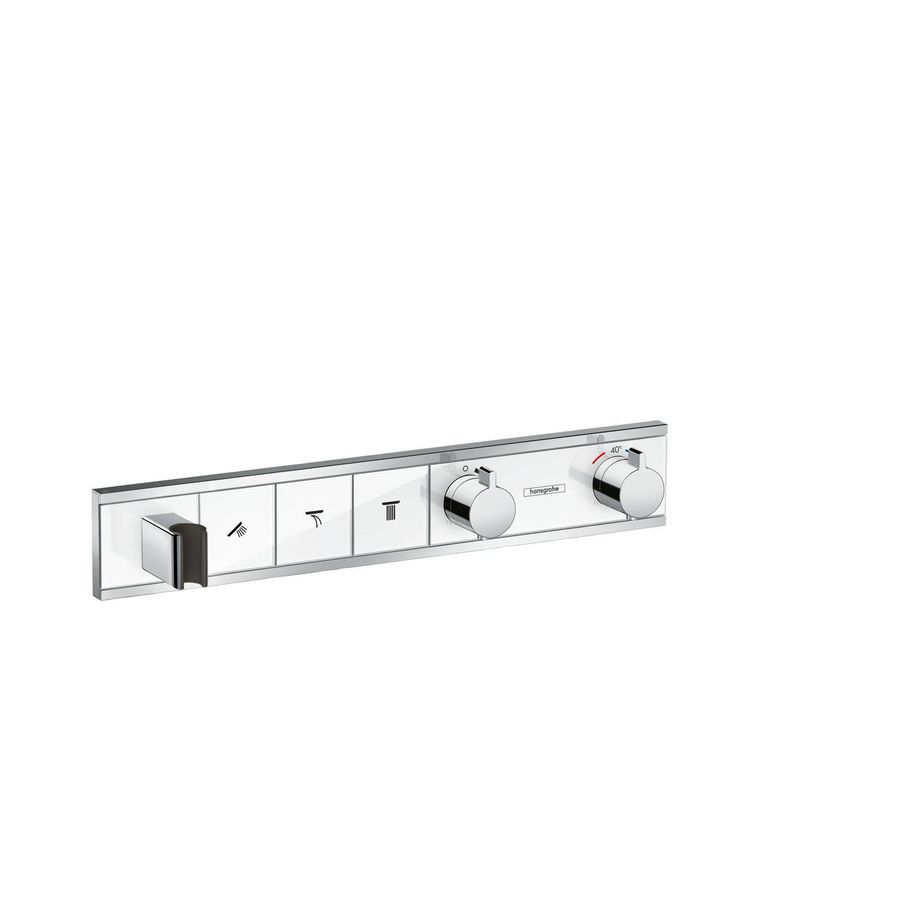 Afbouwdeel inbouwthermostaat RainSelect 3 functies 26l/min. wit/chroom