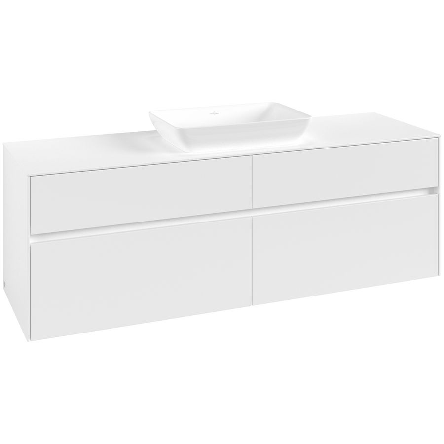 Wastafelonderkast Collaro 1600x548x500mm Wh.Matt C12000MS