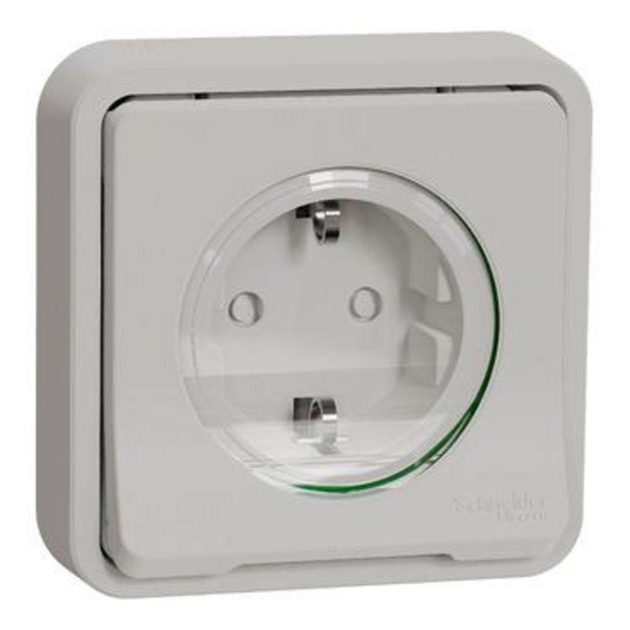 WCD Randaarde 16A Inbouw IP55 Polarwit Mureva Styl VVE=60