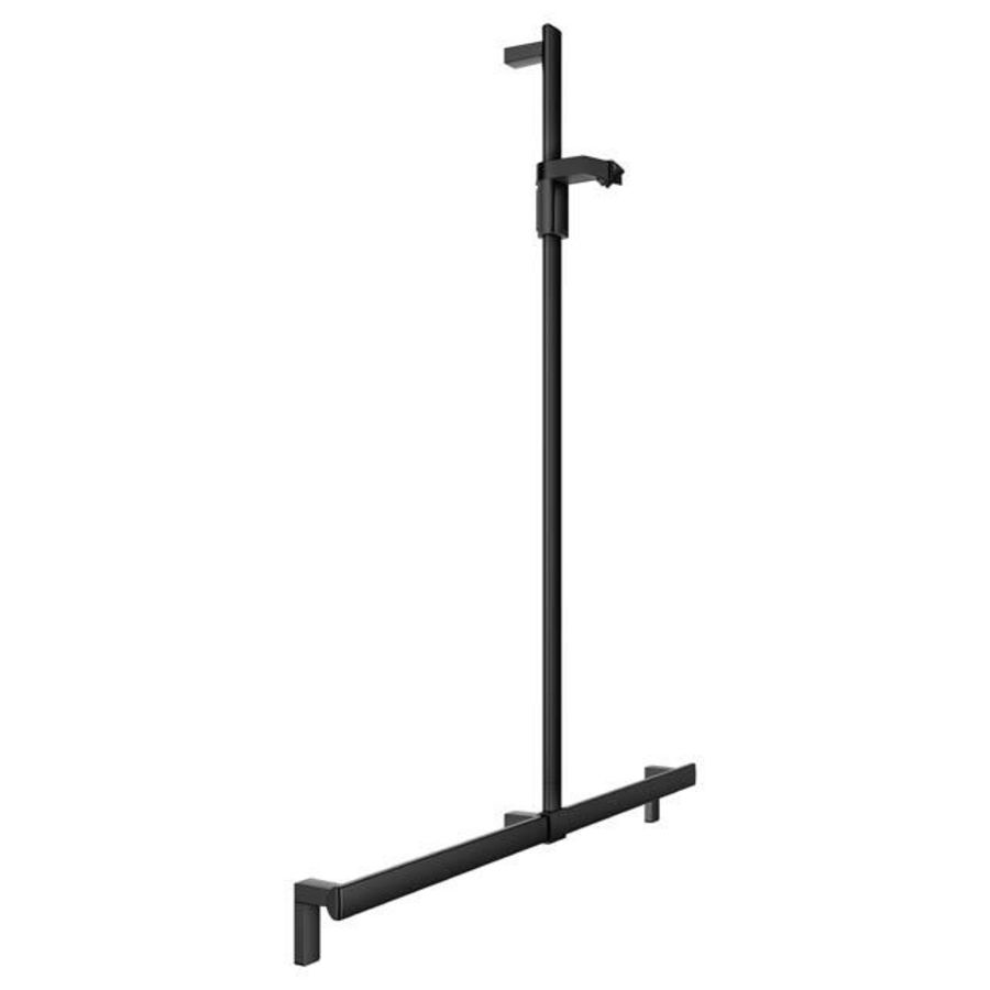 Douchegreep met douchestang 1200/1301mm zwart mat