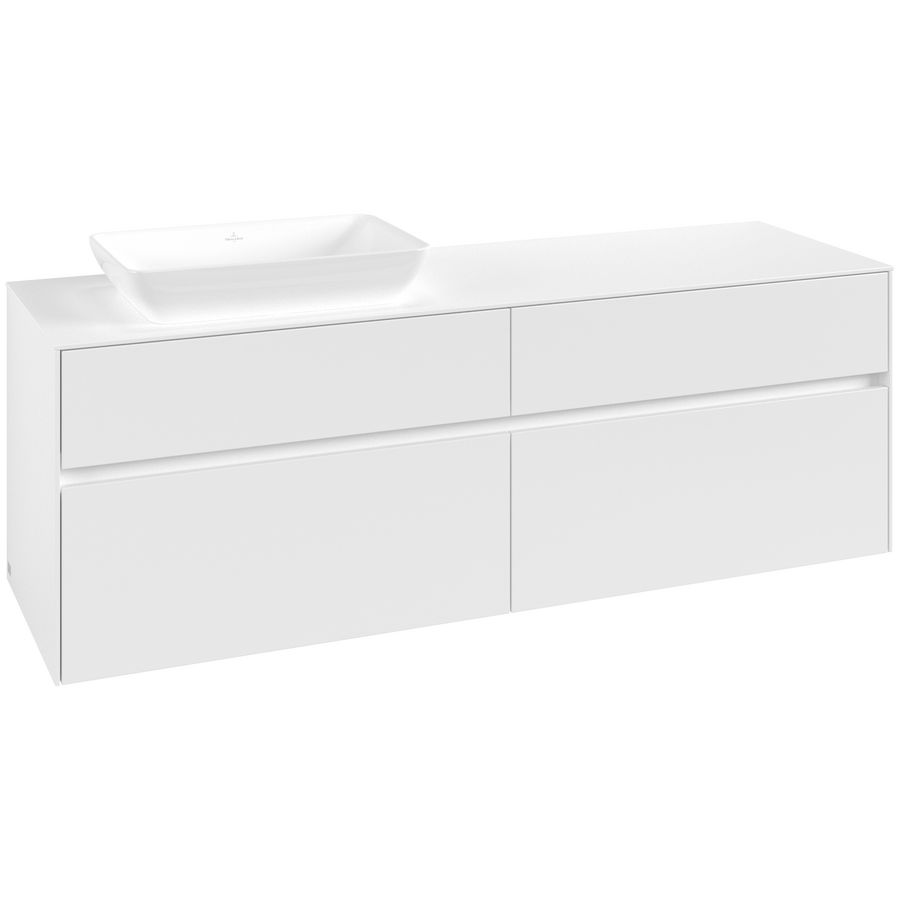 Wastafelonderkast Collaro 1600x548x500mm Wh.Matt C12100MS