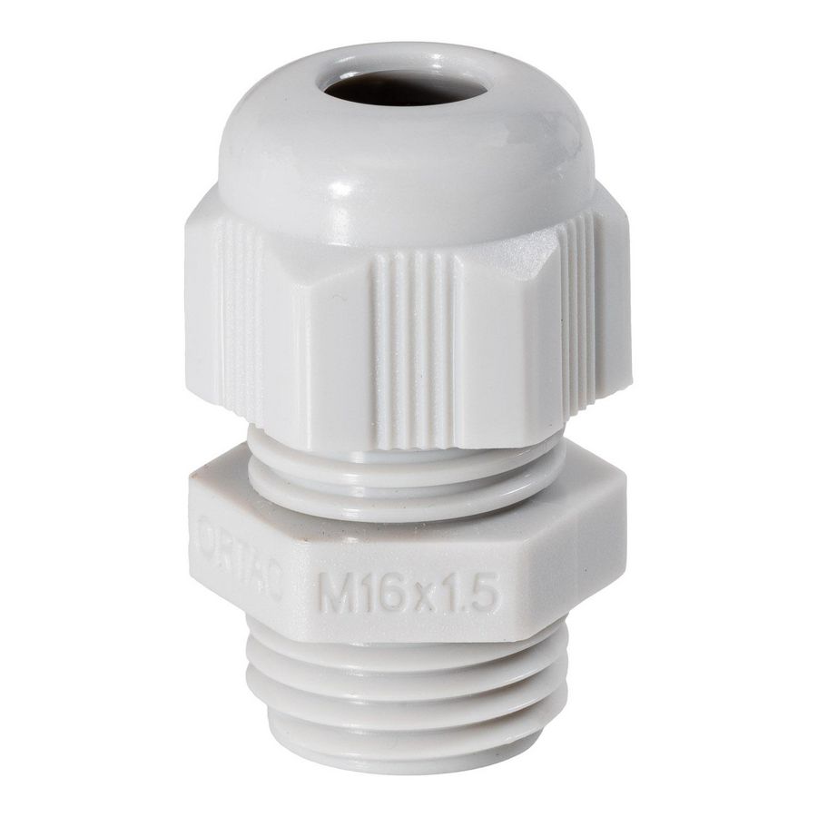 Wartel lange tap M16x1,5/5-10mm licht grijs