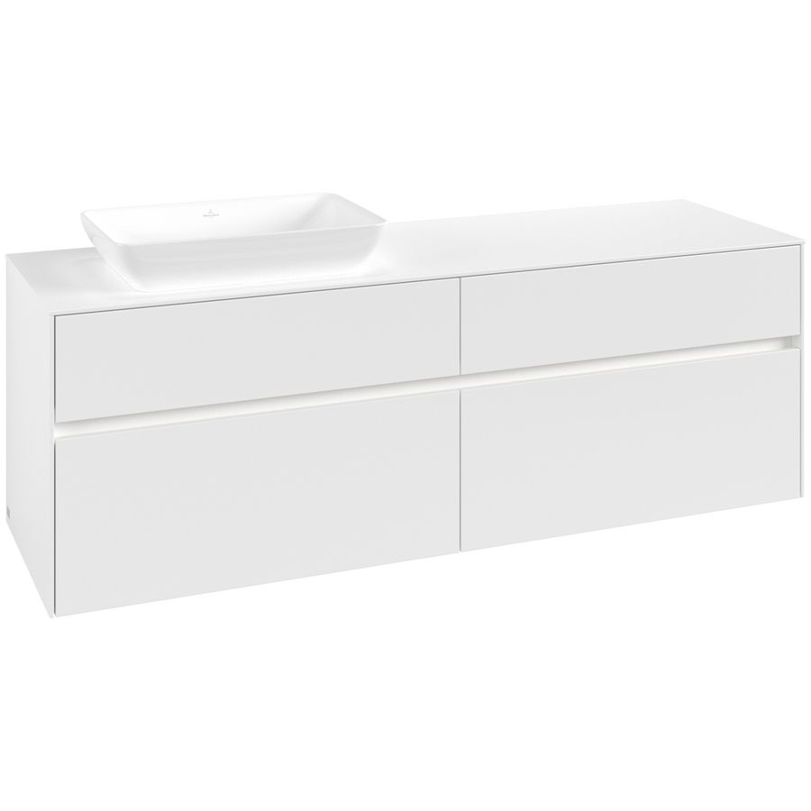 Wastafelonderkast Collaro 1600x548x500mm Wh.Matt C121B0MS