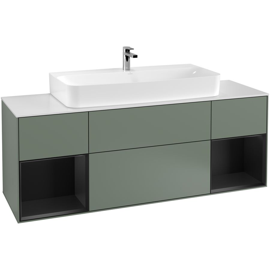Wastafelonderkast Finion 1600x603x501mm Olive Matt Lacquer G211PDGM
