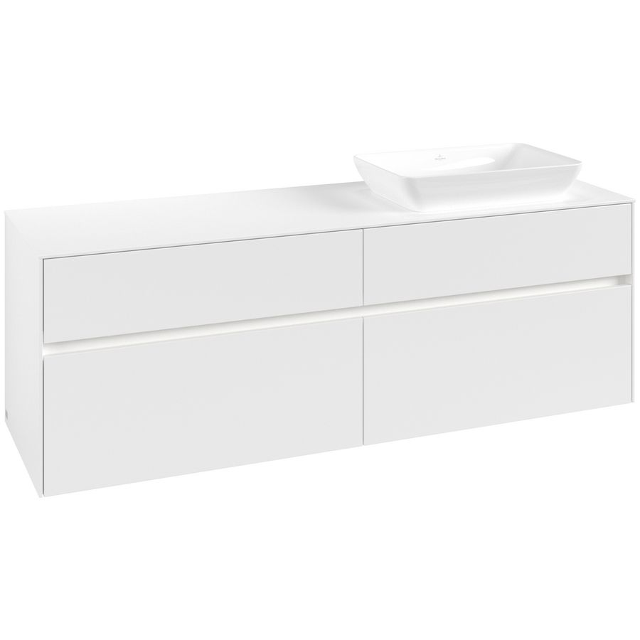 Wastafelonderkast Collaro 1600x548x500mm Wh.Matt C122B0MS