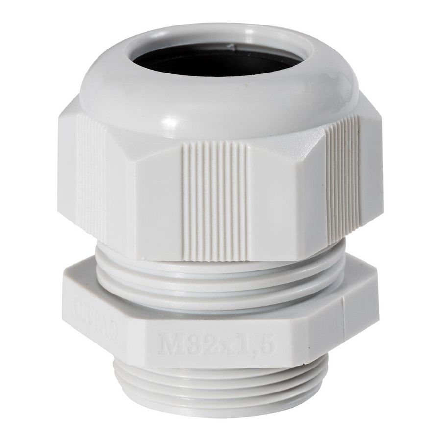 Wartel lange tap M32x1,5 /18-25mm licht grijs