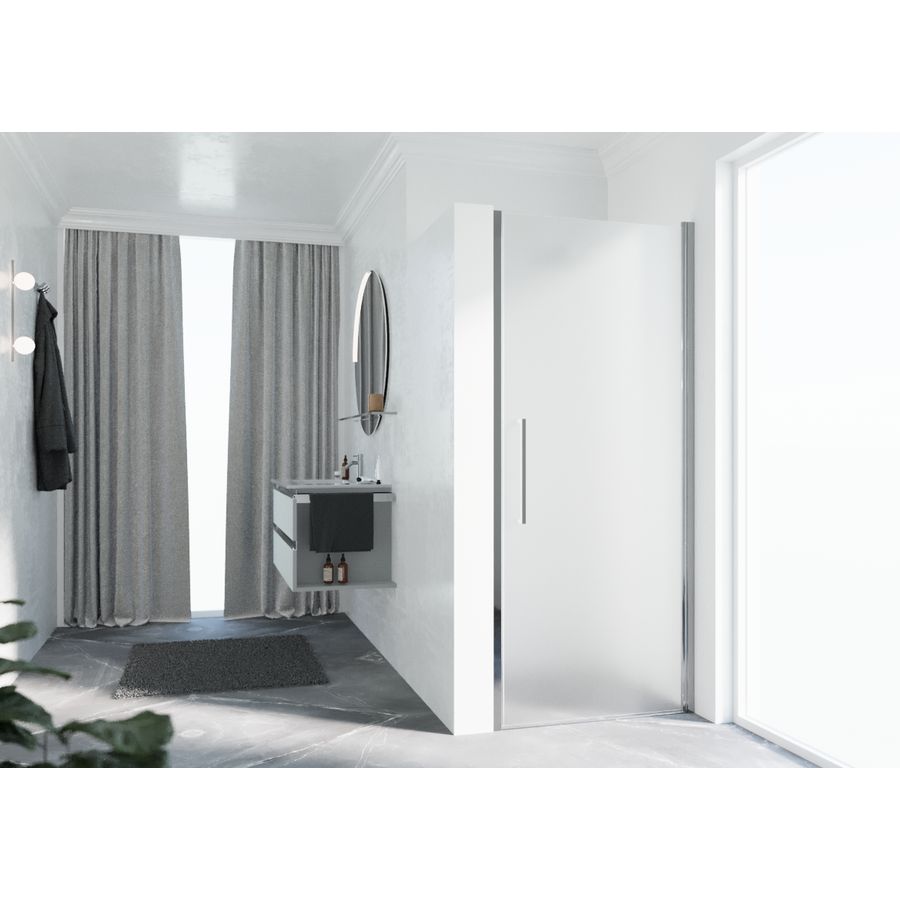 Draaideur Y21B 570-610x2000mm chroom satin