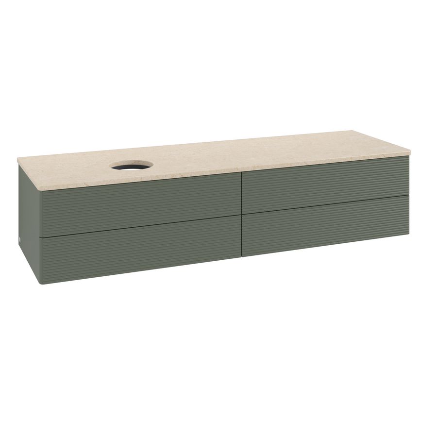 Wastafelonderkast Antao 1600x360x500mm L.Green Matt Lacquer L26113HL