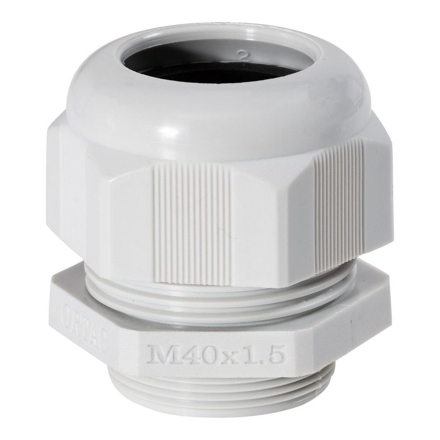 Wartel lange tap M40x1,5/22-32mm licht grijs