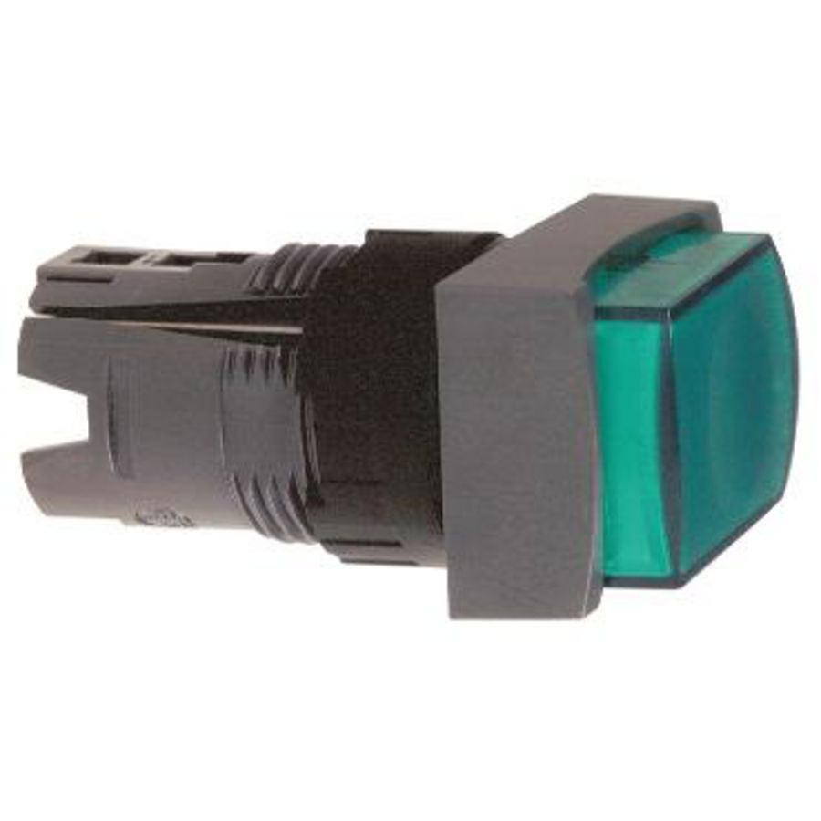 Kop voor rechthoekige drukknop Ø16mm Groen