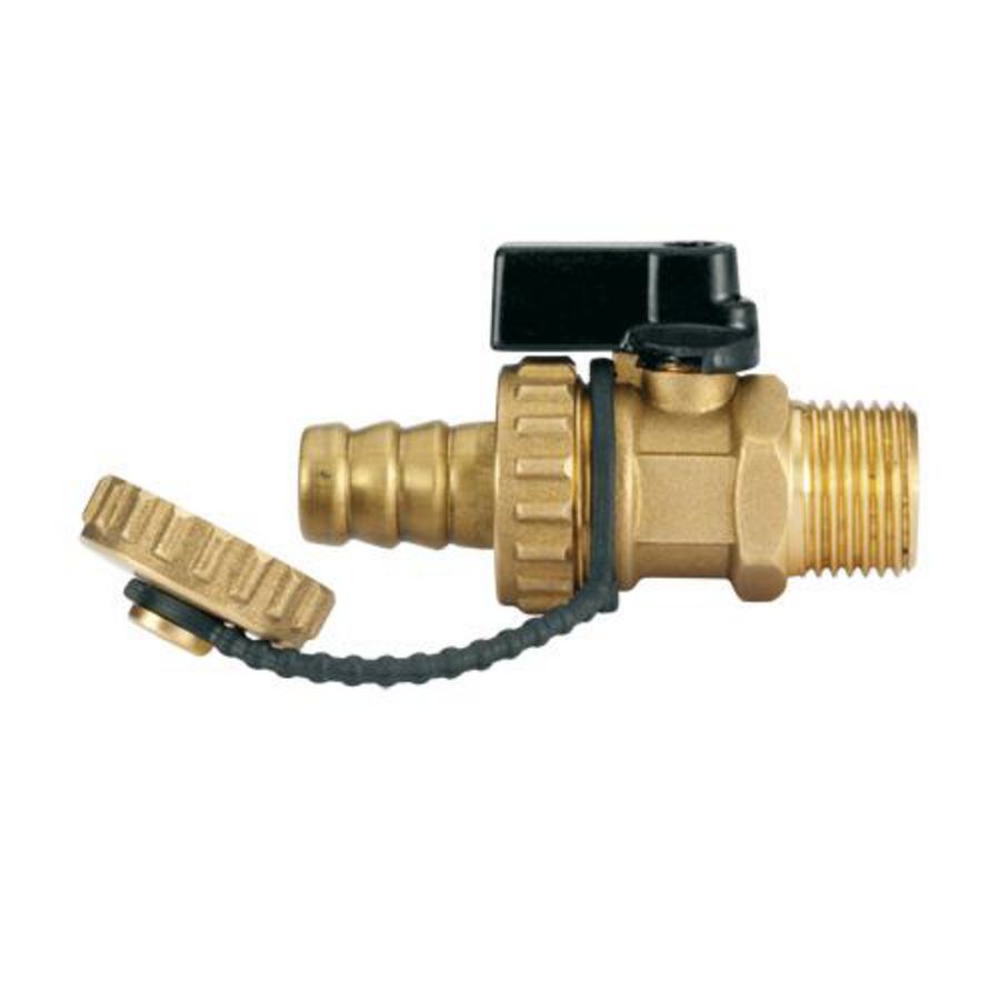 Aftapkraan 3/4"+15mm tule+dop