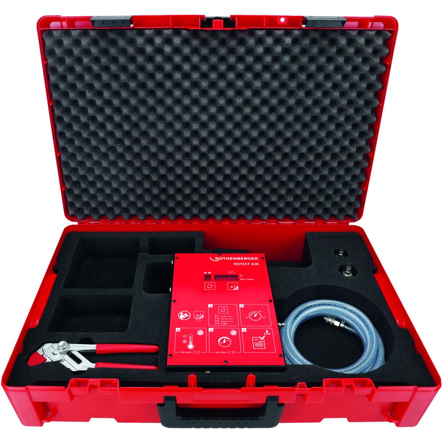 Lekzoekapparaat / afperspomp ROTEST AIR set in koffer