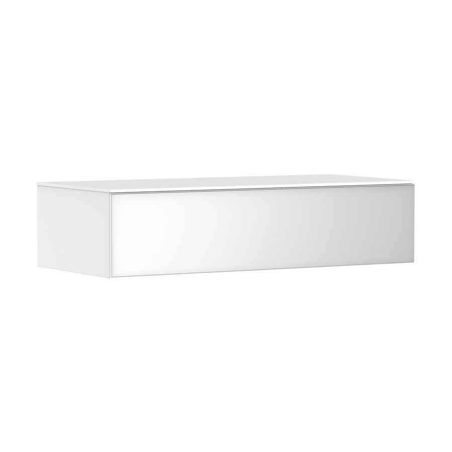 Badmeubel Xevolos E zitele mat wit 1180/550 1 lade afdekplaat Metallic White