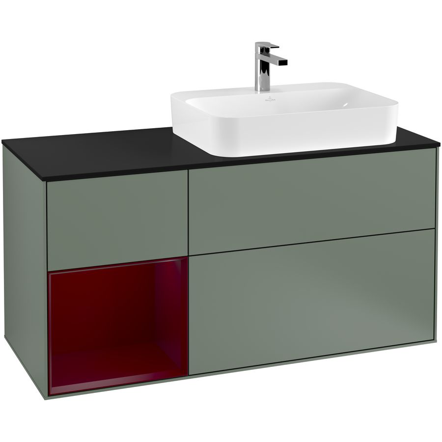 Wastafelonderkast Finion 1200x603x501mm Olive Matt Lacquer G392HBGM