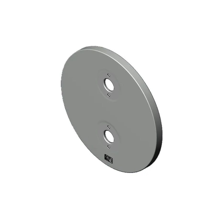 Rozet 150x9mm Messing gebors. (23kt Goud)