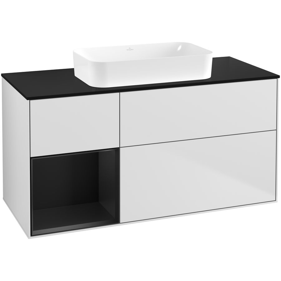 Wastafelonderkast Finion 1200x603x501mm White Matt Lacquer G702PDMT