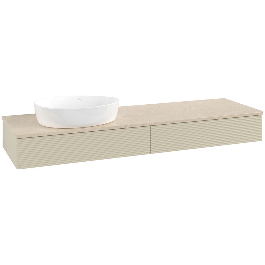 Wastafelonderkast Antao 1600x190x500mm S.Grey Matt Lacquer K15113HJ