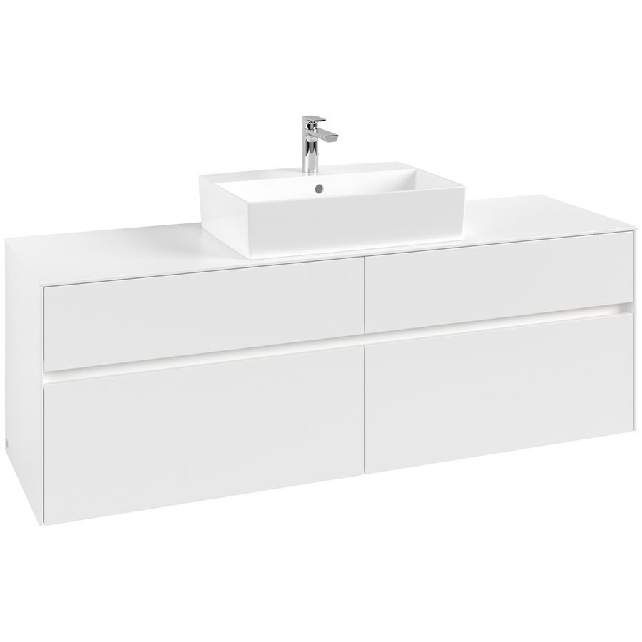 Wastafelonderkast Collaro 1600x548x500mm Wh.Matt C134B0MS