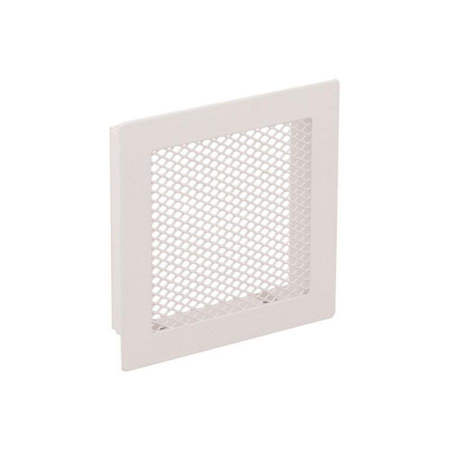 Stalen ventilatierooster 150x150mm wit
