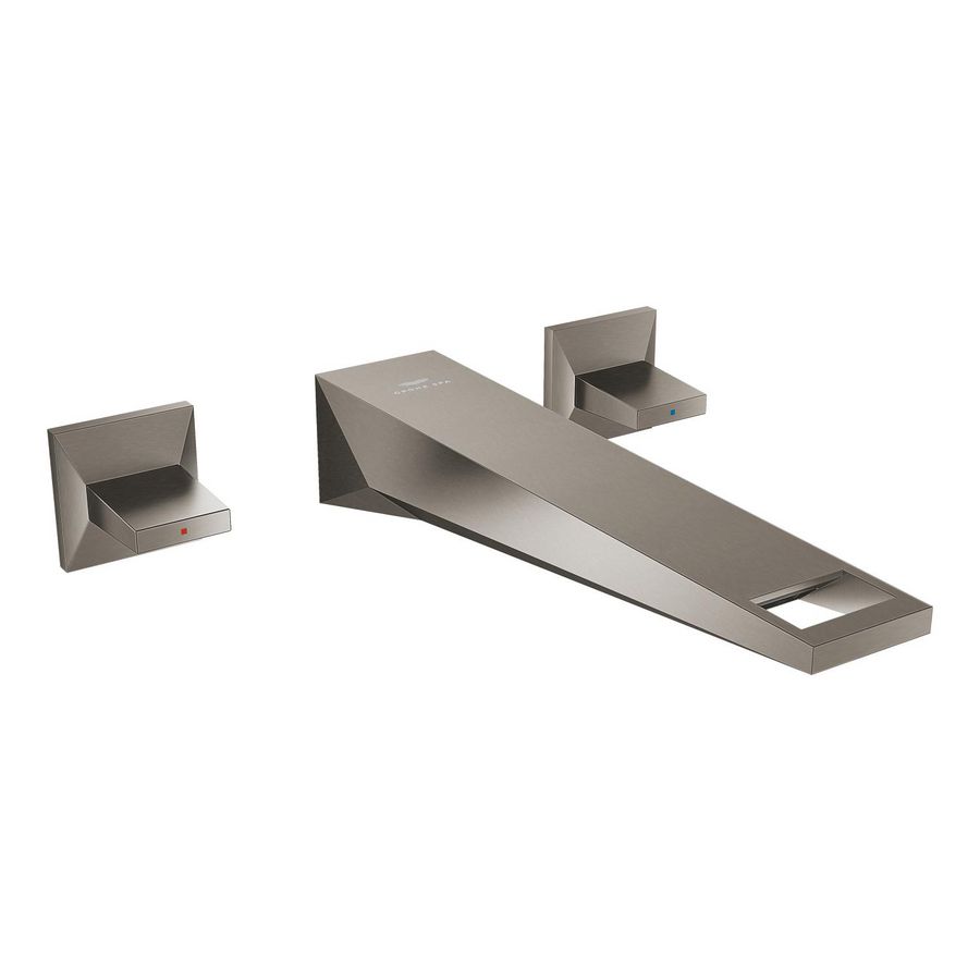 Allure brilliant 3-gats wastafelmengkraan 220mm hard graphite geborsteld (mat donker grijs) (Spa colors coll.)