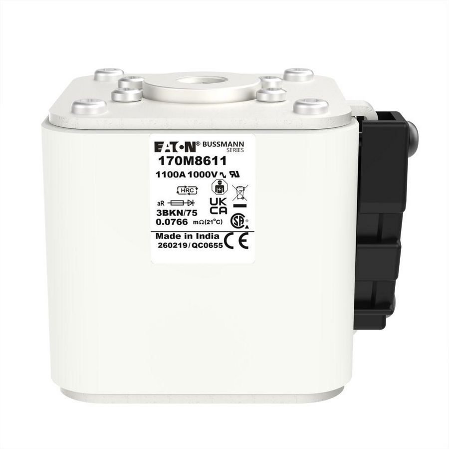 Zekering hoge snelheid 1100A AC 1000V 150kA 3 74x92x VVE=2