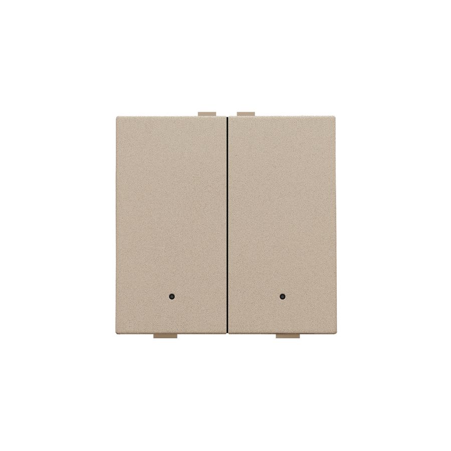 2-voudige drukknop leds/comf.sens. HomeControl champagne