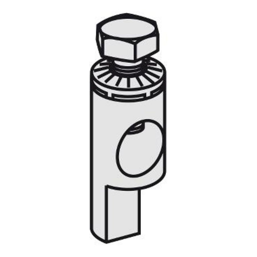 Doos a 2st. terminal shield rear connection 1 pole for C120