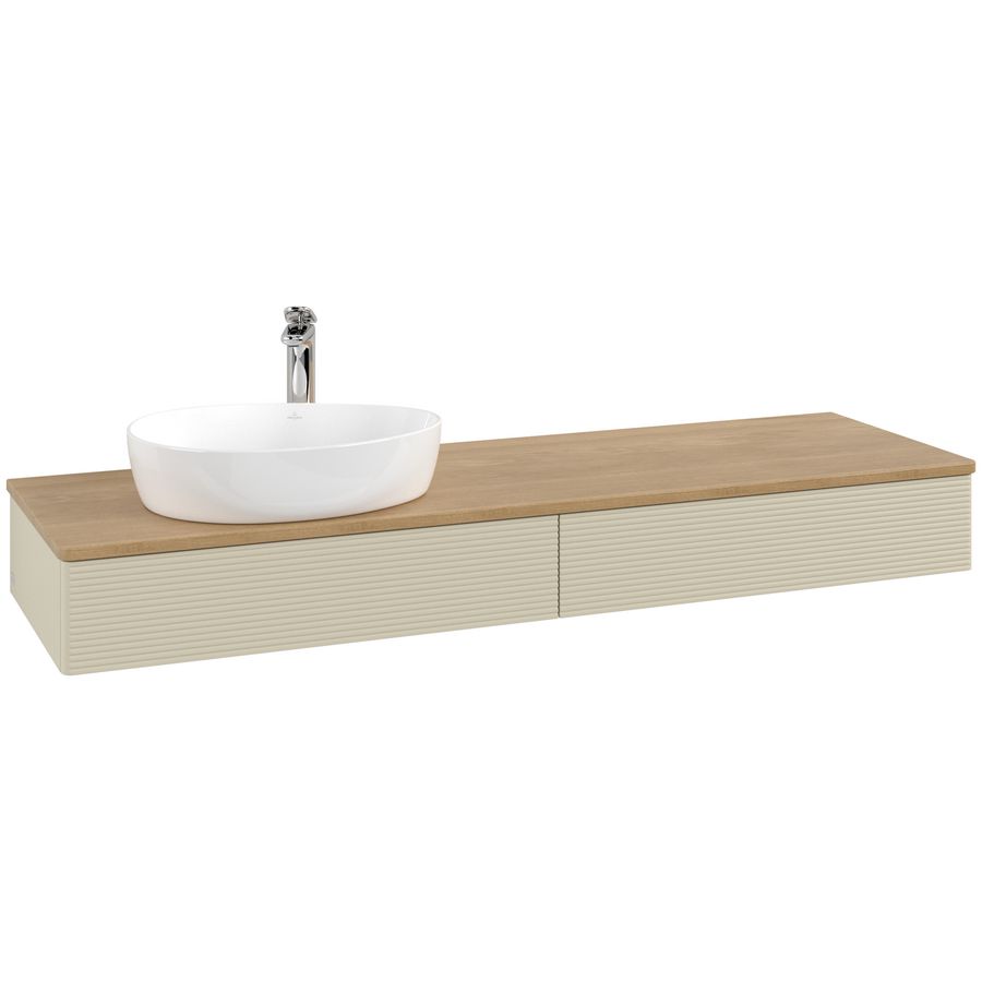 Wastafelonderkast Antao 1600x190x500mm S.Grey Matt Lacquer K15151HJ