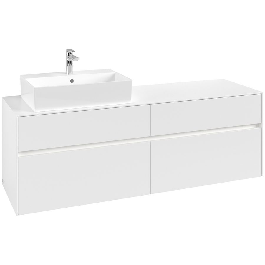 Wastafelonderkast Collaro 1600x548x500mm Wh.Matt C135B0MS